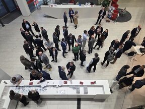 group of people at the check-desk