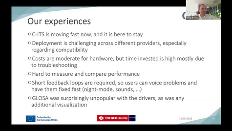 C-ITS WEBINAR: How to Improve Public Transport with C-ITS - Vienna (Georg Brenner)
